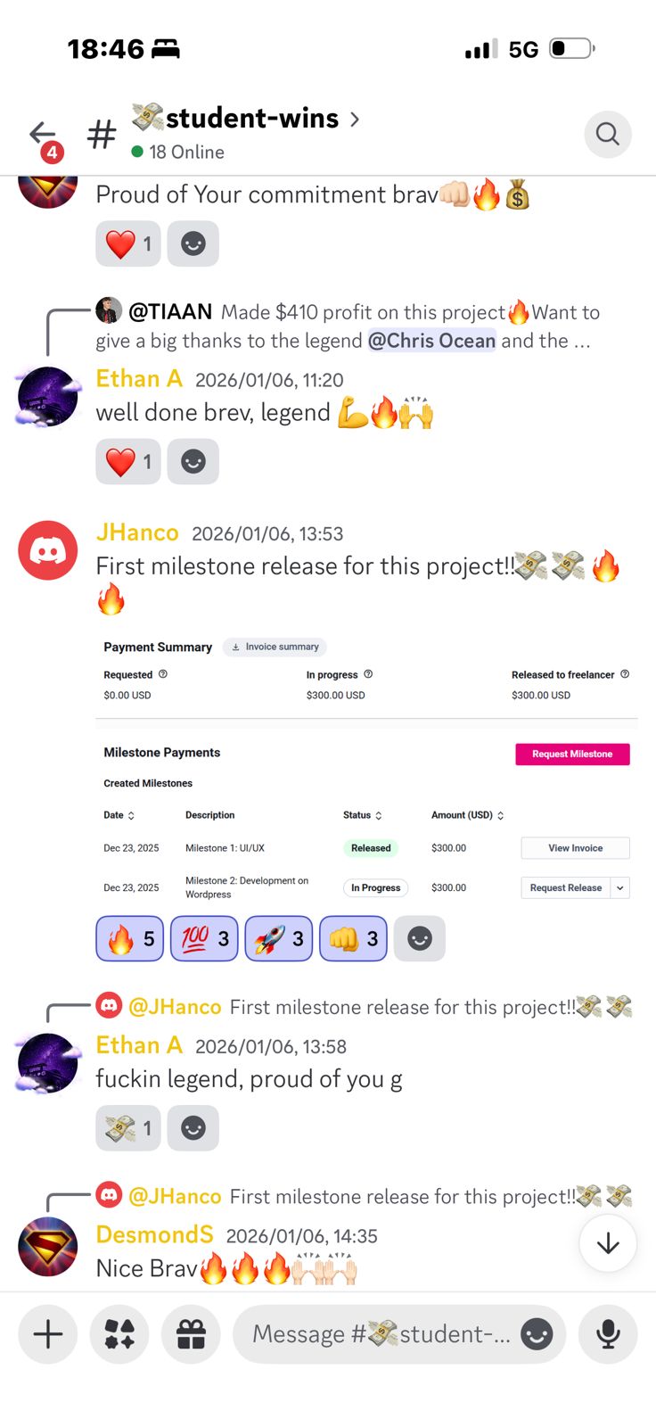 JHanco — first milestone released 💸